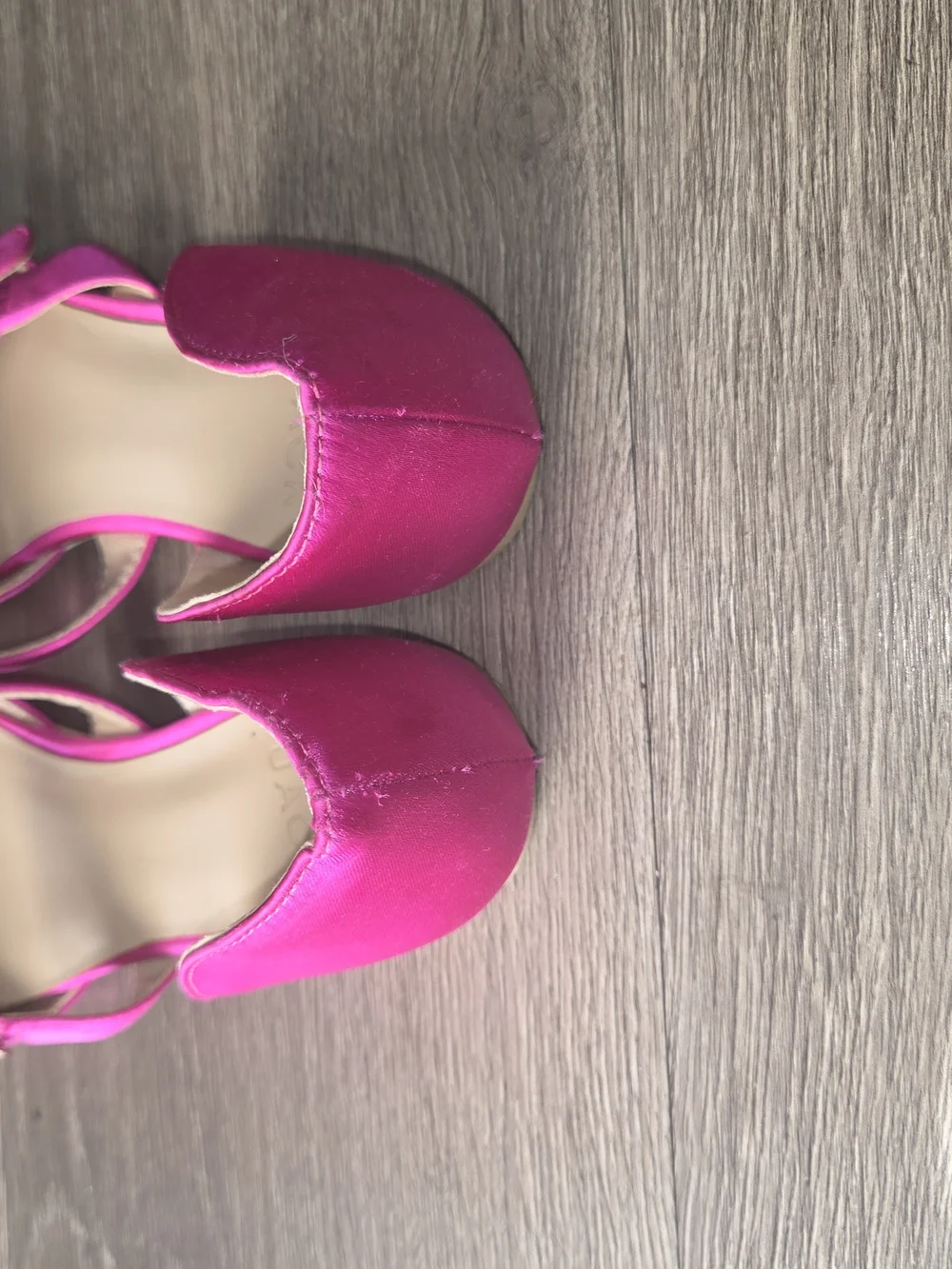 Janie and Jack Bright Fuchsia Satin Mary Jane Mules with Buckle